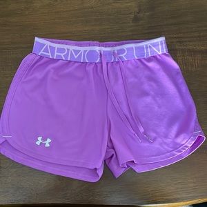 Purple under armour shorts